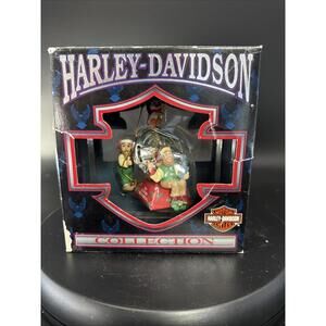 Harley Davidson Collection Christmas Ornament Horn Testing Elves Vintage 1997